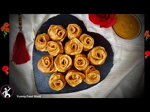 Valentine's Day Special | ROSE MOMO Recipe | How to make ROSE shaped MOMOs - Rose shaped Dumplings