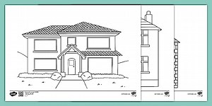 New Home Colouring Sheets
