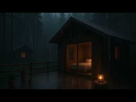 Dark Forest Shelter Rain Ambience for Insomnia, Relaxation, and Calm Nights