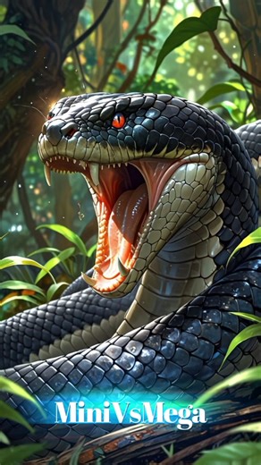 Small Snake 🐍 & Big Snake 🐍Same species, different size!Mini vs Mega🔥#MiniVsMega #BigSnake