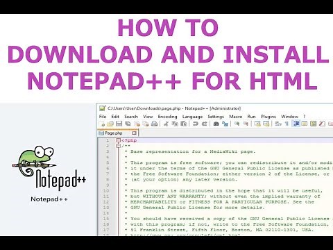 HTML Tutorial - How to Download and Install Notepad++ for HTML