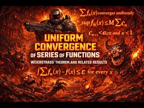 Calculus II Lecture 15: Uniform Convergence of Series of Functions, Weierstrass’ Theorem