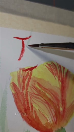 Painting Yellow Tulips 🌼| Watercolor Art