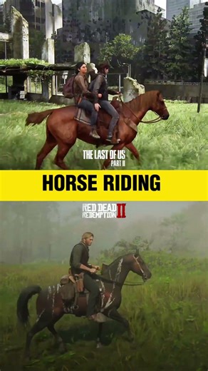 2 Years Apart: Which Has Better Horse Riding? #gaming #rdr2 #thelastofus #tlou2