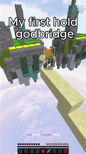 Only took 2 days to learn #shorts #minecraft #bridging #godbridge #hgb