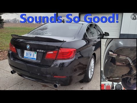 2011 BMW 535i muffler delete!