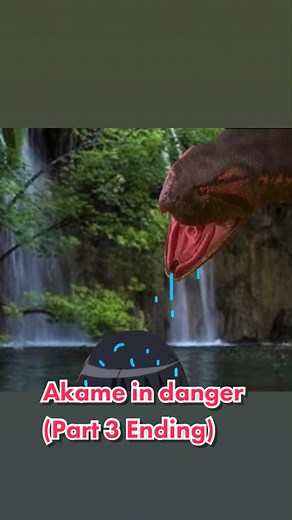 After a rough struggle, Akame is either dead or passed out. The snake opens it’s mouth as saliva slowly falls out. Akame is about to be consumed and likely be turned into a snake excrement… Looks like someones got a tasty meal and the missing ring will always be mystery… #snakesqueeze