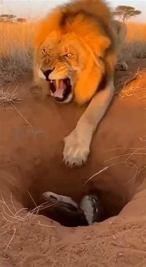 Python Ambushes Lion at the Den...!!🦁🐍#Lion #Python #LionVsPython #WildlifeRescue #AnimalDrama