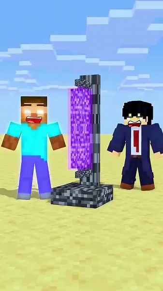 HEROBRINE'S POWER UP GOES WRONG - Bedrock Splits Open #minecraft #herobrine #minecraftanimation