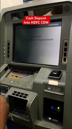 How to Deposit cash in ATM Machine | CDM HDFC Bank #trending #howto