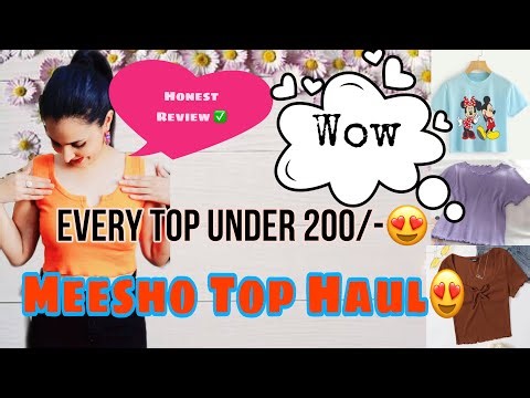 Meesho Tops Haul || Under 200😍|| Trendy meesho tops! Try on Haul || Honest review || Neha Bhadana