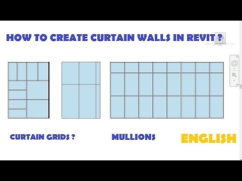 12-HOW TO CREATE CURTAIN WALLS IN REVIT ? -- CURTAIN GRIDS -- MULLIONS (ENGLISH)
