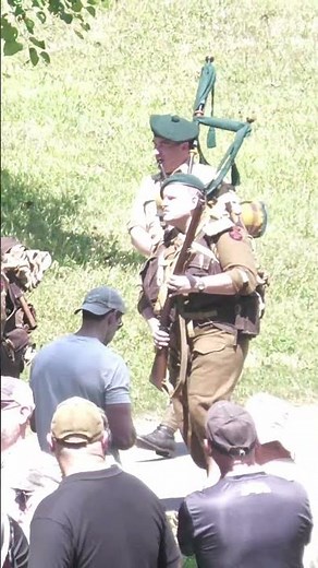 French Bag Piper in World War 2 at WW D Day Reenactment in Conneaut Ohio