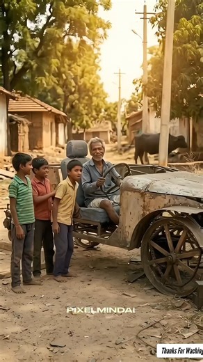 Crazy Car Building Challenge | Old Man Builds Amazing Car in Minutes! 😱 #ai #video #shorts