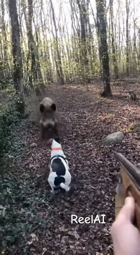 🐗 Wild Boar Attacks Dog in the Forest