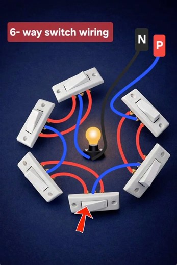 Easy wiring Connection of a 6-way switch ‪@Technical_expert007‬ #electrician #sauravjoshivlogs