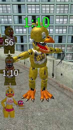 FNAF Chica Team Animatronics Speed Test. Let's go⚡ #garrysmod #fnaf #fivenightsatfreddys