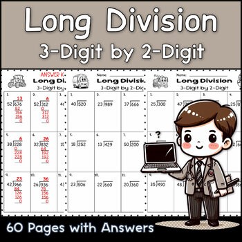 Long Division Worksheets for Grade 4 & 5 – 3-Digit by 2-Digit No Remainders