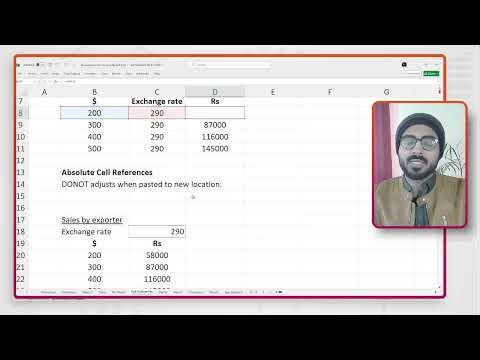 Spreadsheet | Microsoft Excel | MA1 ACCA | Relative and Absolute Cell References