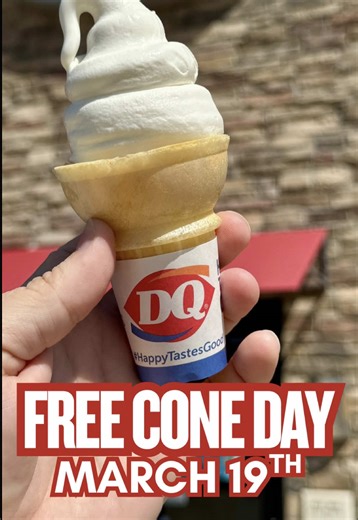 Dairy Queen Free Cone Day Returns on March 19th!