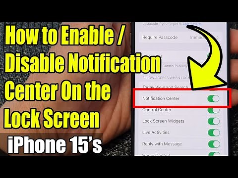 iPhone 15/15 Pro Max: How to Enable/Disable Notification Center On the Lock Screen