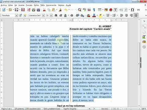 W2-2-01. Creación de columnas periodísticas en LibreOffice Writer