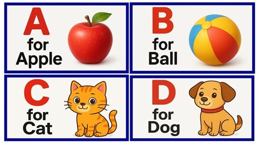 1.1M views · 11K reactions | A for Apple B for Ball, Nursery Rhymes, Kids Song, Alphabet Song, ABC Song #aforapple #viral #trending #trendingreel #trend #kids #abc | BK Pathsala | Facebook
