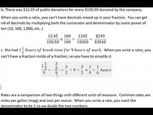 Rates and Ratios