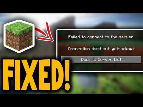 How To Fix Minecraft Connection Timed Out Error 'Getsockopt' - Full Guide