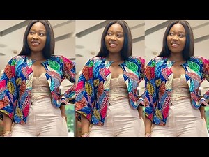 How to cut and sew a simple ankara Jacket (Blouse, Kimono, Top). Cutting and sewing made easy.