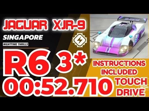 Asphalt Legends - JAGUAR XJR-9 Grand Prix Round 6 | 3⭐ Touchdrive | Nighttime Thrills