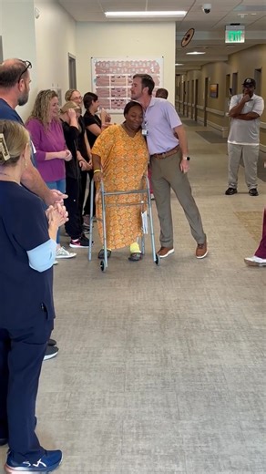 Meet Antoinetta Rollins. Antoinetta is a truck driver who was involved in a wreck when her dump truck rolled over. At the hospital, she underwent emergency surgery to relieve pressure in her leg to prevent damage to her nerves and blood vessels. Antoinetta arrived at Encompass Health of Shreveport with a wound vacuum on her left leg to help it heal. She is thankful to still have her leg and has worked hard with a positive attitude to reach this point of going home. With a 13-hour drive ahead, we