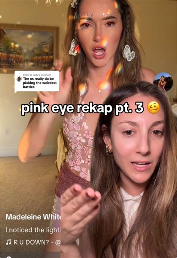 Replying to @Lady am I the first pink eye influencer #madeleinewhite #influencerdrama #andrewfedyk #pinkeye #loudluxury