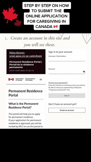 🍁Click this site for online application: https://prson-srpel.apps.cic.gc.ca/en/login 🍁In signing up, put your personal email and password. 🍁Upon signing, you will receive a verification code on your email. 🍁Put the code upon request and to start the application. 🍁You will request to log in on your account to start the application. 🍁Click: start new application. 🍁Select the program (Economic) and category (Home Child Care Provider Pilot/Home Support Worker Pilot) you wish. 🍁And customized