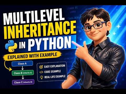 OOPs Part-7 | Multilevel Inheritance in Python 🔥 Explained in 10 Minutes (With Example) |