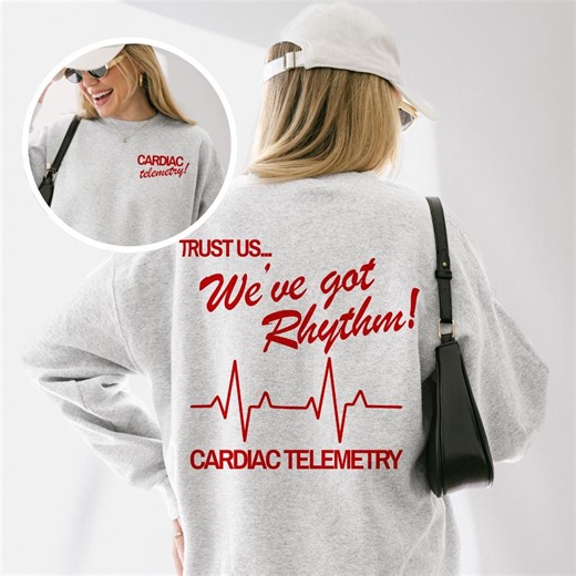 Cardiac Telemetry Unit Cardiopulmonary Crewneck Sweatshirt | Cardiology Nurse EKG Telemetry Tech Gift - Etsy