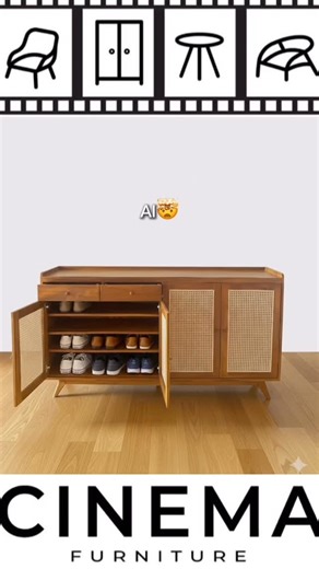 Cinemateak furniture on Instagram: "Furniture with AI #3 Rak sepatu custom😍 Cinemafurnitute,lets make your interior Dm/whatsapp 089501701201"
