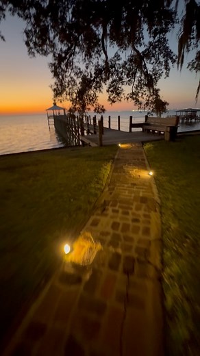 ✨ Coastal nights deserve coastal glow. Another beautiful landscape lighting install along the Alabama coast — highlighting trees, pathways, and waterfront views with that signature Alabama Lights shine. 🌴💡🌊 Making the coast brighter, one home at a time. #AlabamaLights #CoastalLiving #GulfCoastHomes #LandscapeLighting #OrangeBeach #GulfShores #FoleyAL #FairhopeAL #DaphneAL #mobilealabama | Alabama Lights