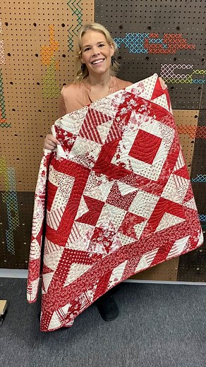 Missouri Star Quilt Company on Instagram: "This week, Natalie is teaching you how to stitch up one of your own Half-Square Triangle Surprise quilts! How gorgeous is that pattern? We can’t wait for you to see it! Tune in to our YouTube channel this Friday to watch how it’s done."