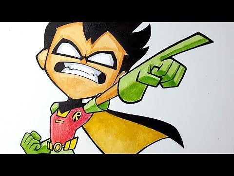 How to Draw Robin Teen Titans Go | Easy Drawing