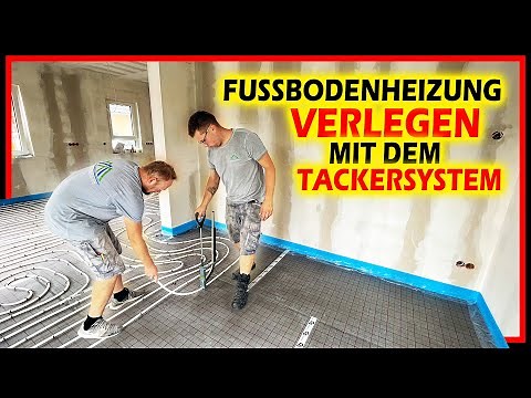 Fußbodenheizung verlegen - Tackerplatte / Tackersystem / Tackermontage | Home Build Solution