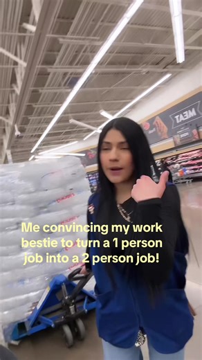 Teamwork makes the dream work 😌 #walmart #workbestie #2personjob#work #working