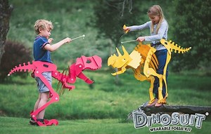DINOSUIT kids skeleton style dinosaur costume hits Kickstarter