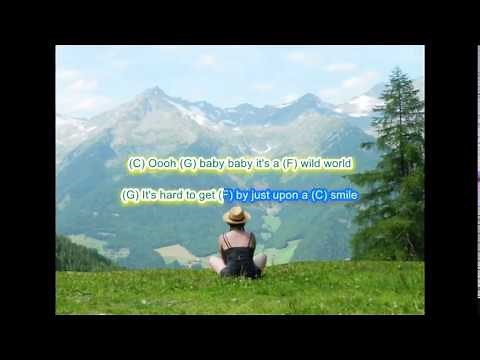 Wild World by Cat Stevens play along with scrolling guitar chords and lyrics