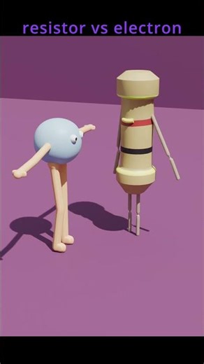 how resistor work electron 3d animation cute #3d #science