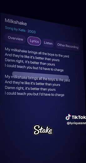 Milkshake Song Lyrics and Dance Tutorial