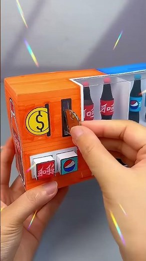DIY Paper Drinks Vending Machine~Paper Art Creativity #shorts #papercraft
