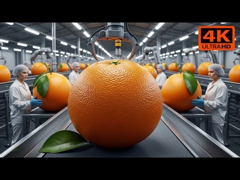Inside A Modern Orange Juice Factory | Amazing Production Process