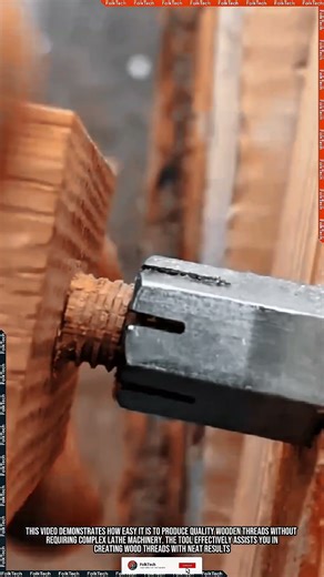 Wood Threading Tool: Creating Wood Threads Neat Uniform Precise #tool #tools #innovation