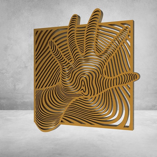 Optical Art Hand Illusion: Laser Cut Vector Files (digital Download) - Etsy